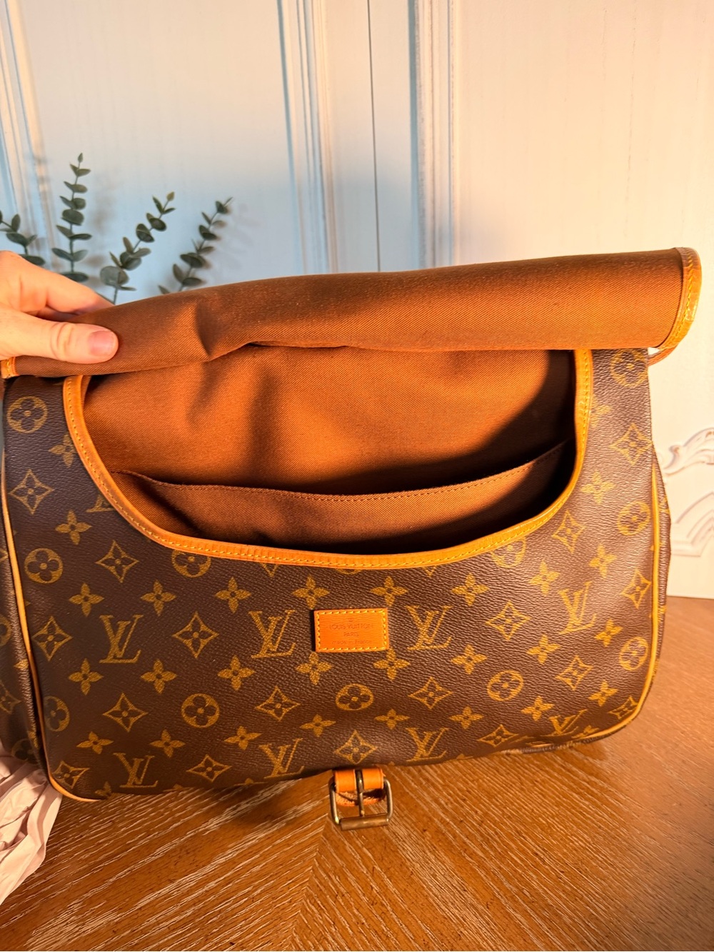 Louis Vuitton Monogram Canvas SAUMER 35 Messenger Bag SUPER NICE! Clean! - Picture 7 of 16